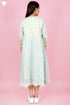 Kota Doria Cotton Dress With Slip In Block Print